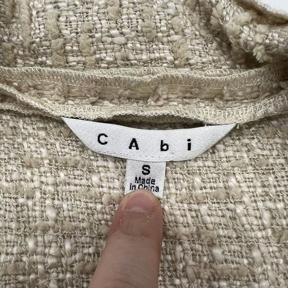 Cabi Beige The Estate 985 Chenille Double Breasted Blazer Jacket Womens Small - Picture 2 of 5